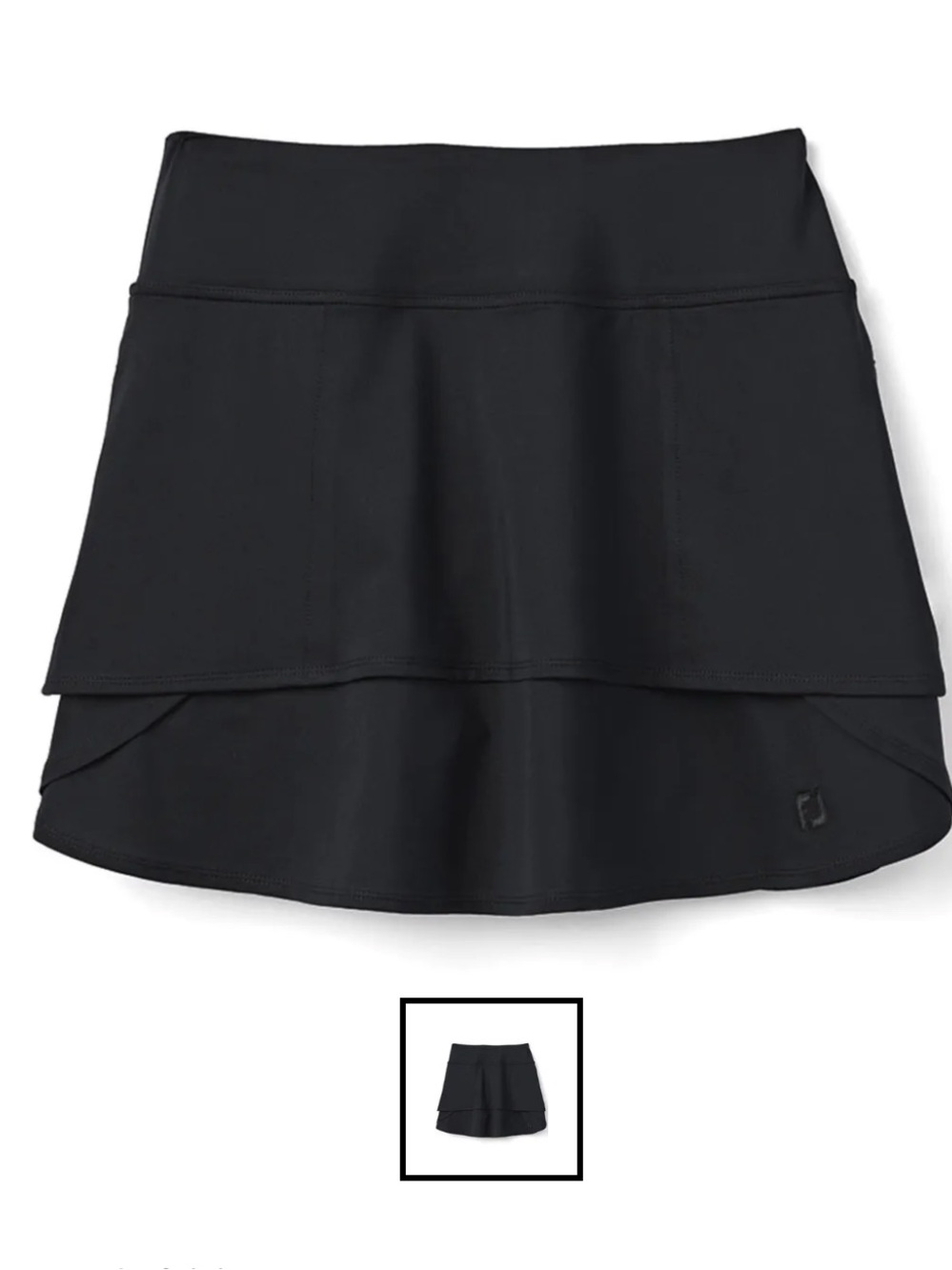 FootJoy Womenβs Performance Black Layered Golf/Tennis Skort- Small